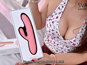 My new toy makes juicy pussy drip with shaking squirting orgasm!