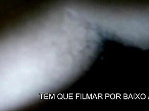 Horny slut wife strapon assfucks humiliated cuckold husband deep