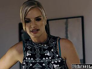 cheating wife petite beaver joins husband waitress for monster cock threesome