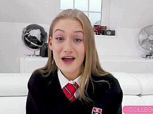 Tiffany Tatum's schoolgirl pussy pounded hard audition