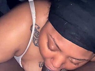 guccicapone teams up with light skin bbw for sloppy big black cock action