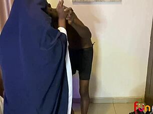 juicy hausa bbw sneaks hotel fuck with muscular boy toy