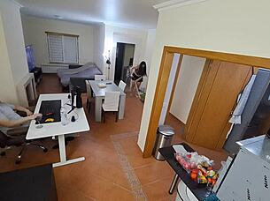 Maid in flip flops takes deep creampie