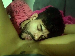 Brazilian housewife bareback fucks muscular guy deep pussy gaping
