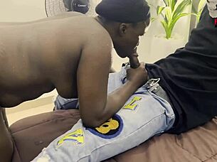 Big black cock pounds huge boobs ebony ass