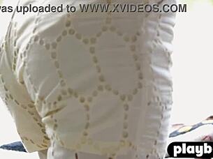 Watch Alexandra Belle's Sexy Milf Strip and Flash Her Juicy Ass!