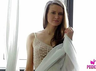 Janna O Rips Clothes Off Perky Tits Tease!