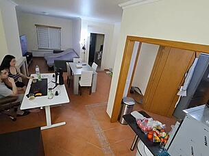 Maid in flip flops takes deep creampie