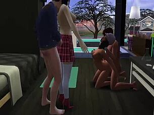 teens dive into wild group orgy fucking frenzy