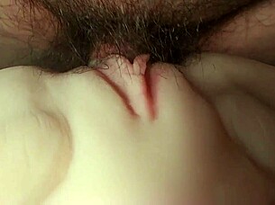 cute shaved fuck doll takes double anal penetration closeup