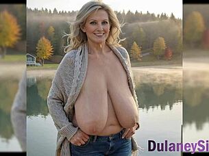 super cute curvy blonde mom bounces her huge tits