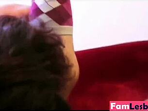 canadian milf fingers hairy pussy in erotic lesbian play