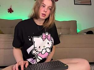 Teen Big Tits Fingering Squats Home Orgasm