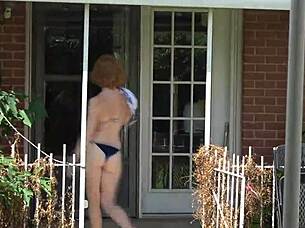 Redhead Wife's Sexy Legs Spread for Big Ass Anal