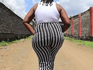 bbw ebony milf rides big black cock to cum on ass