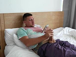 after the fight she deepthroats my cock then rides hard