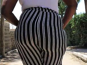 bbw ebony milf rides big black cock to cum on ass