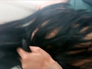 broke wife fucks landlord on sofa for rent money again