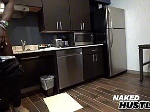 Gem Jewels rides Louie Smalls big black cock