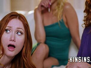 scarlet trains her virgin holes in wild family 4some taboo