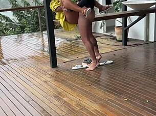 wanna see my young wife get fucked slutty on the porch homemade?