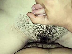 her juicy natural bush pussy feels amazing