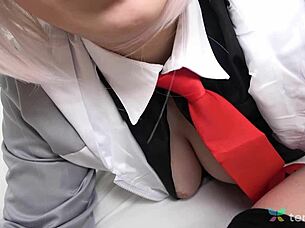 Kyoko Mikami's Big Tits Bounce in Intense Japanese Fuck