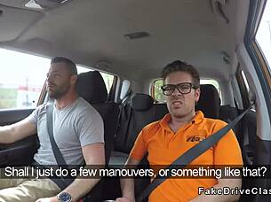 Intense Driving Instructor's Friend Pounds Big Tits Blonde Hardcore