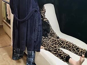 guy sneaks sex doll fuck while kitchen breakfast prep goes on 4k uhd