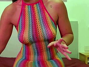 latina spreads ass wide with huge zucchini till squirting cum