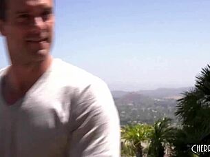 smoking milf teases poolboy with toy stuffed anal ass