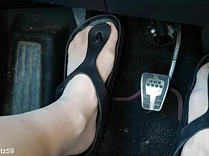 pumping hard in her birkenstocks fetish?