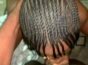 Skinny Roommate Sucks Big Black Cock Hard!