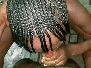 Skinny Roommate Sucks Big Black Cock Hard!