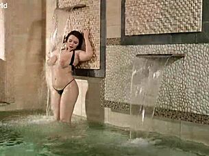 peachy alice tempts masseuse for oiled anal creampie pounding