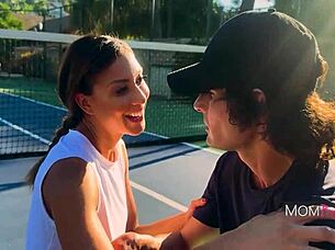 Tennis milf rides athletic cowgirl penis workout