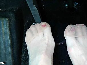 pumping hard in her birkenstocks fetish?