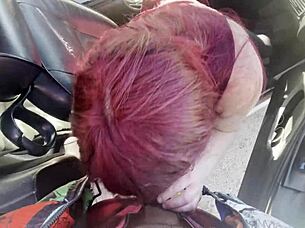 experienced teacher gives public outdoor blowjob