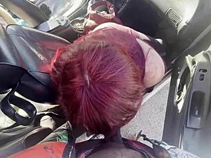 experienced teacher gives public outdoor blowjob