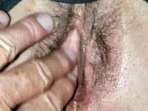 playing with my girl's sweet pussy on webcam