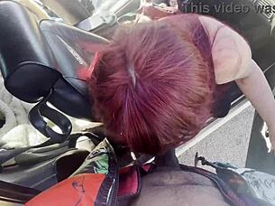 experienced teacher gives public outdoor blowjob