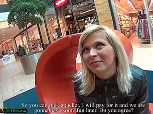 young mall cutie masturbates horny public sex 😈🍑