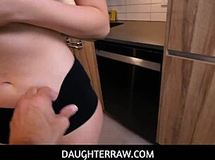 Super petite blonde fucks deepthroat handjob style