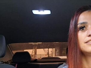 horny rideshare driver spots hung guy masturbating in back seat car