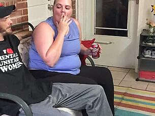 whoa, caught my cheating wife smoking while slurping neighbor's huge cock