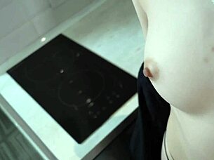 stepsis tempts stepbro into quick cowgirl ride and doggy creampie