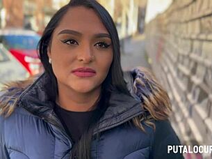 putalocura catches fiery colombian scarlett for chubby interracial cowgirl creampie sex