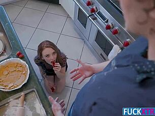 i ride that big chocolate cock hard in the kitchen cowgirl style