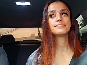 horny rideshare driver spots hung guy masturbating in back seat car