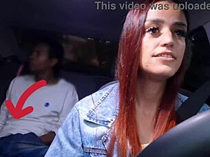 horny rideshare driver spots hung guy masturbating in back seat car